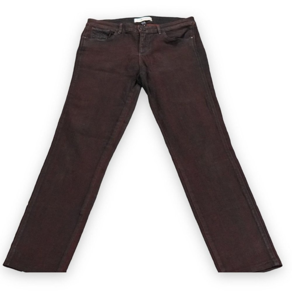 Habitual Jeans Womens 29 Cardinal Red Eve High Rise Skinny Stretch Comfortable‎